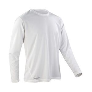 Spiro Mens Performance Long-Sleeved T-Shirt / White
